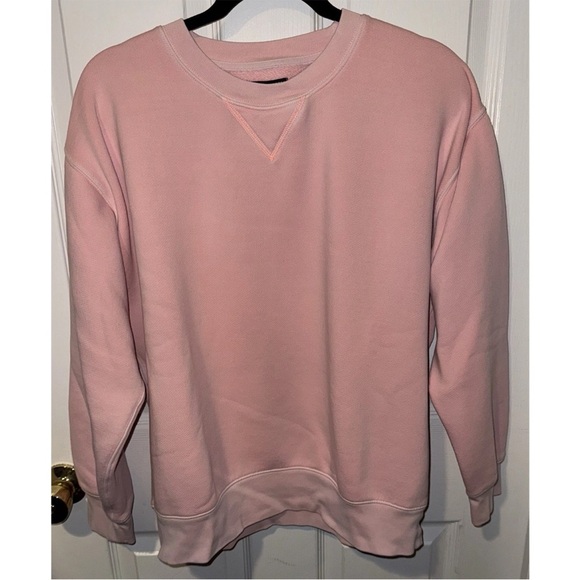 J.Crew Women's Heritage Fleece Sweat Shirt Salmon/ Orange Size M - Picture 1 of 10